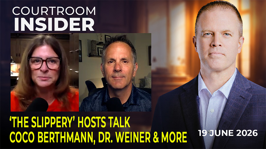 COURTROOM INSIDER | Coco Berthmann, Dr. Weiner and more with hosts of ‘The Slippery’