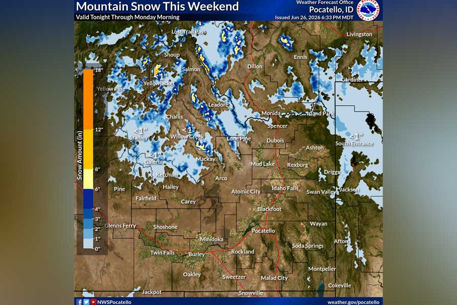 Winter weather forecast for parts of east Idaho this weekend