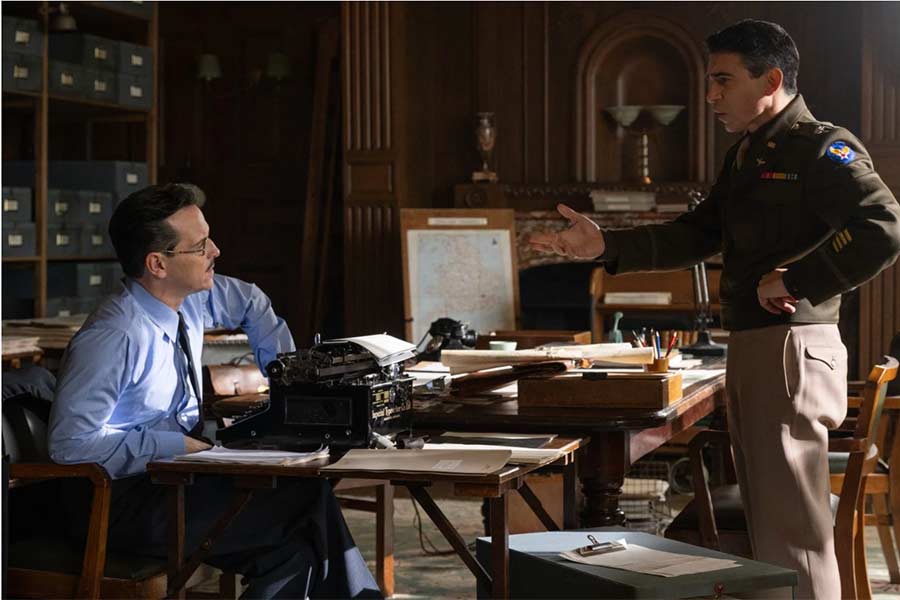 Andrew Scott, left, as James Stagg and Chris Messina as Irving Krick in a scene from "Pressure." | Courtesy photo