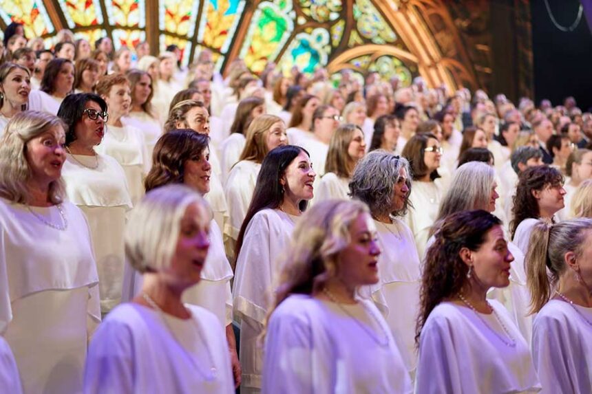 The Tabernacle Choir at Temple Square sings during a concert in Buenos Aires, Argentina, as part of their “Songs of Hope” world tour on Friday, August 22, 2025. | The Church of Jesus Christ of Latter-day Saints