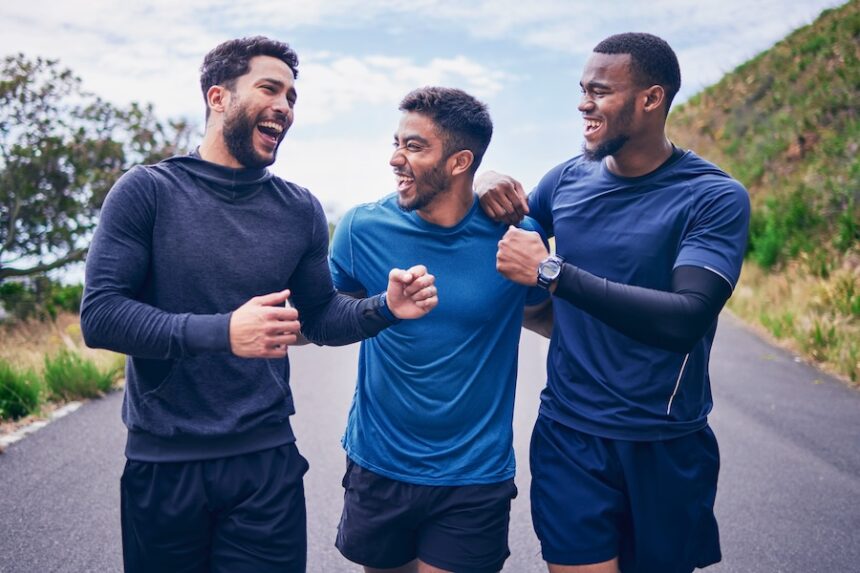 three men enjoying run on paved roadway 2026 01 09 11 38 43 utc