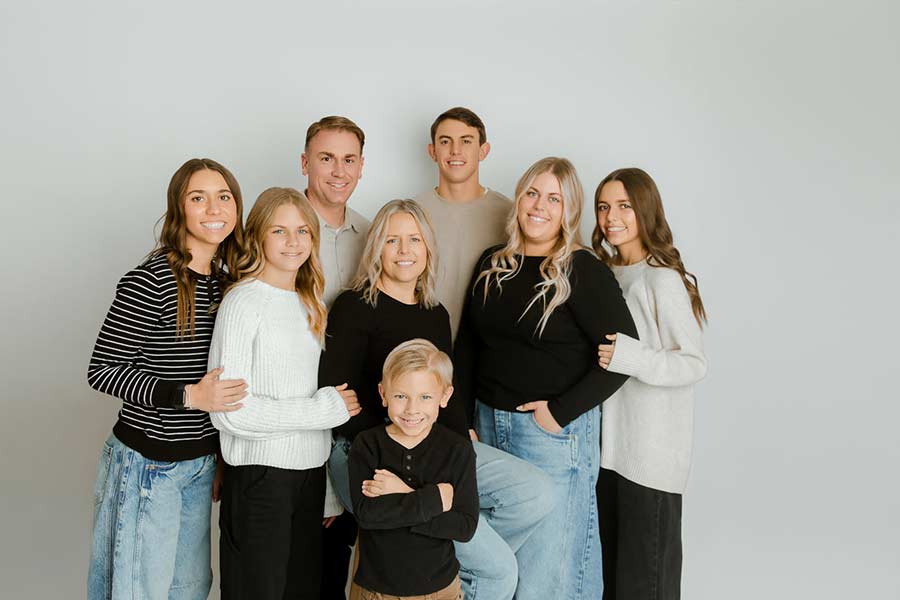 Tyler Ray, center, with his wife and kids. | Courtesy Tyler Ray