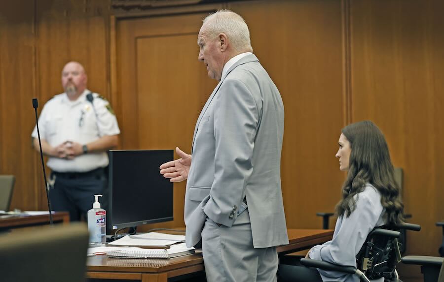 Defense attorney Kevin Reddington argues a motion about expert witnesses before the start of jury selection.