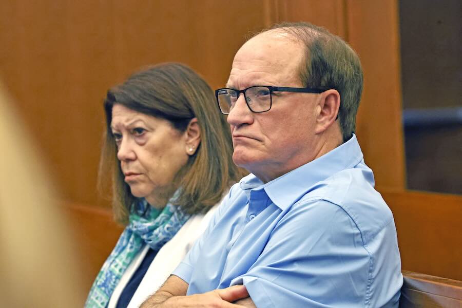 Clancy's parents Paula and Mike Musgrove in court.