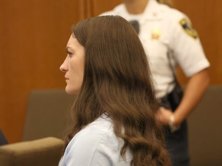 Lindsay Clancy attends her murder trial at Plymouth Superior Court in Plymouth on July 29, 2026.