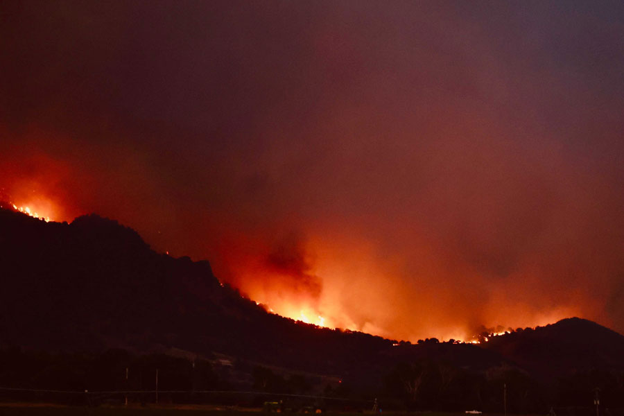 The Big Rock Fire started at about 5:45 p.m. Friday, July 31 near Heise. | Kyle Riley, EastIdahoNews.com