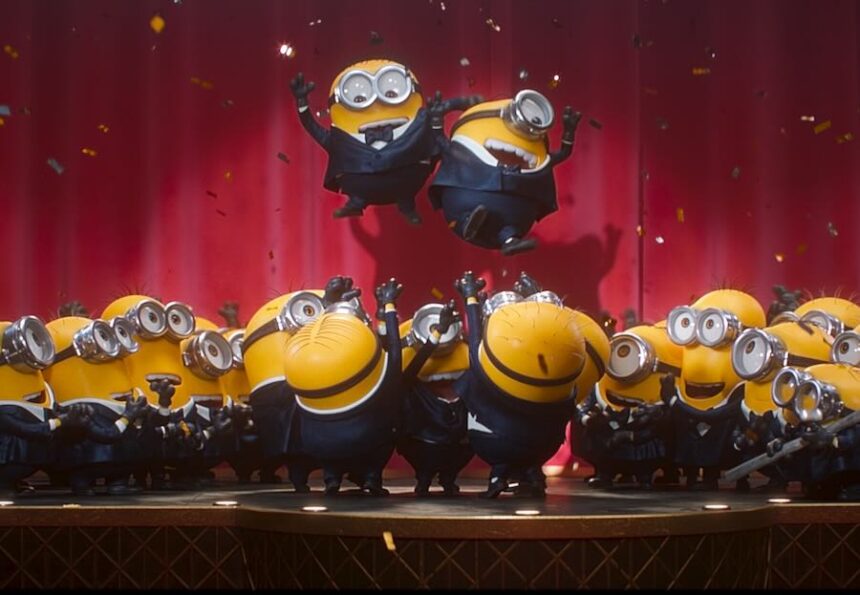 This image released by Universal Pictures shows a scene from Illumination's "Minions & Monsters."