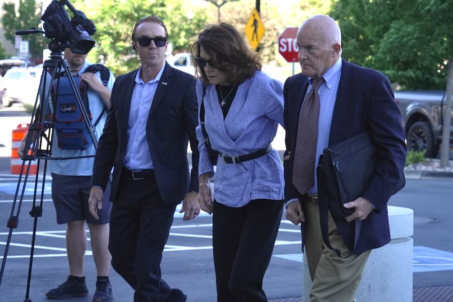 Charlie Kirk's parents, Kathryn, and Robert Kirk, right, arrive at the Fourth District Courthouse in Provo, Utah, for a hearing for Tyler Robinson, accused in the fatal shooting of Charlie Kirk, Thursday, July 9, 2026