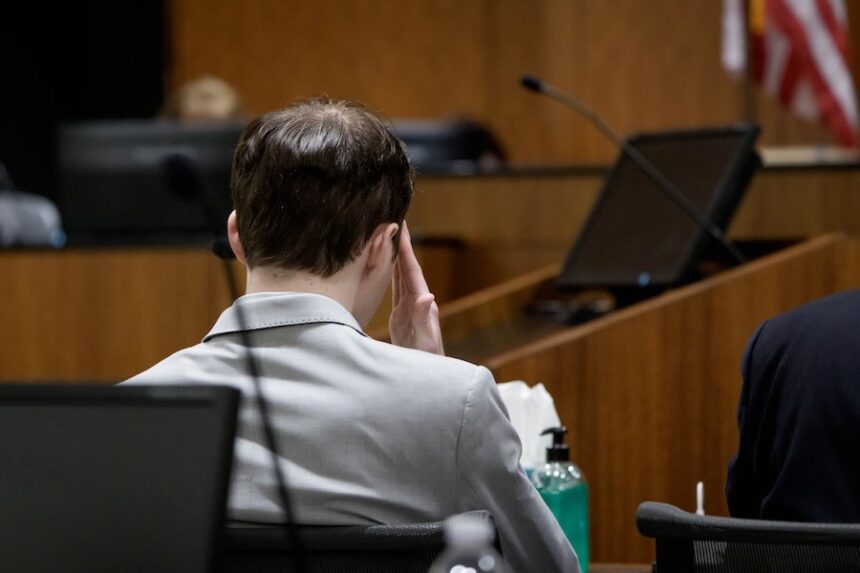 Tyler Robinson, who is accused in the fatal shooting of Charlie Kirk, listens during a preliminary hearing at the Fourth District Courthouse in Provo, Utah, Thursday, July 9, 2026.