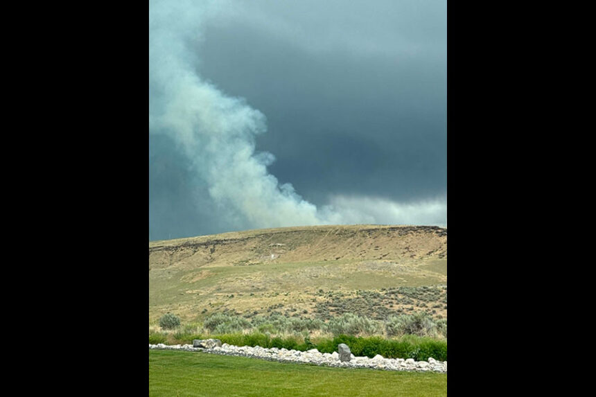 a view of the bushfire in the Ammon Foothills near Packbridges Lane. | Courtesy photo