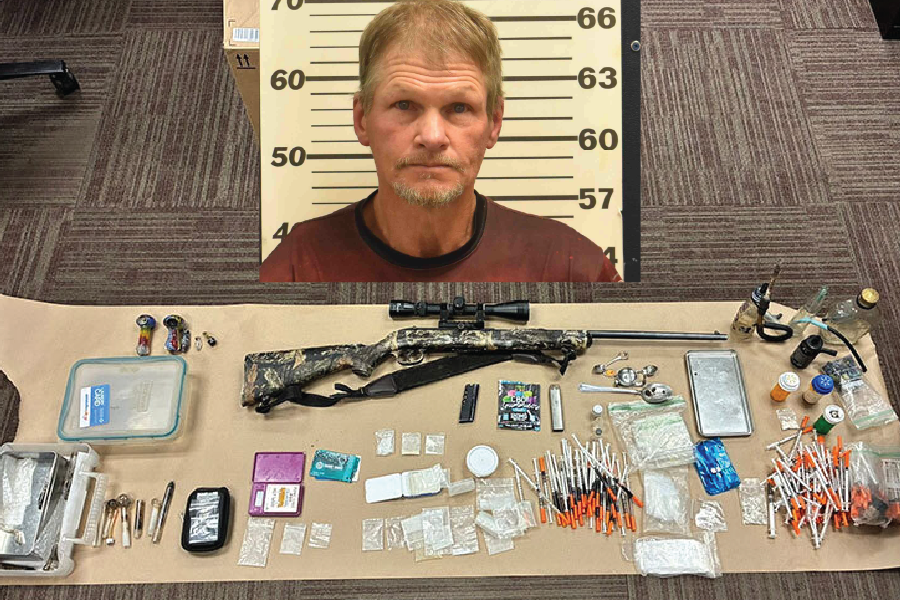 Local felon charged after deputies find him with a rifle, and a trove of drug paraphernalia