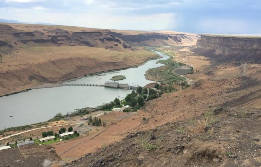 The Swan Falls Dam is located along the Snake River about 20 miles south of Kuna, Idaho. The area includes a day-use park with a reservable picnic shelter that is within the Snake River Birds of Prey National Conservation Area and adjacent to the historic Swan Falls Dam powerhouse museum.