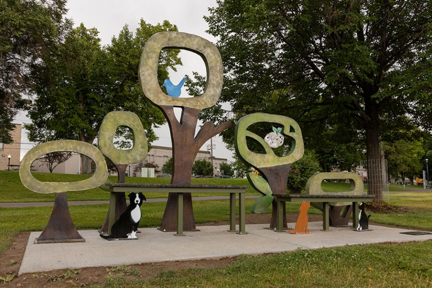 A new bench was added to the Idaho Falls River Walk to honor a longtime community leader Carrie Getty Scheid. | Daniel V. Ramirez, EastIdahoNews.com
