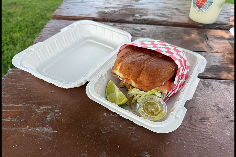 The torta with carnitas | Jordan Wood, EastIdahoNews.com