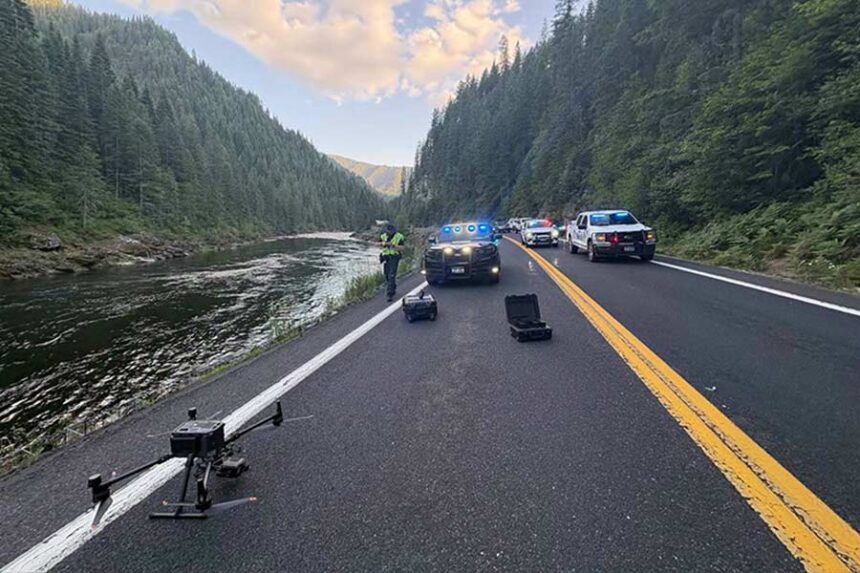 Idaho State Police on U.S. Highway 12 on June 16 for a different incident. The road closure on Saturday is near the area where this photo was taken. | Facebook photo