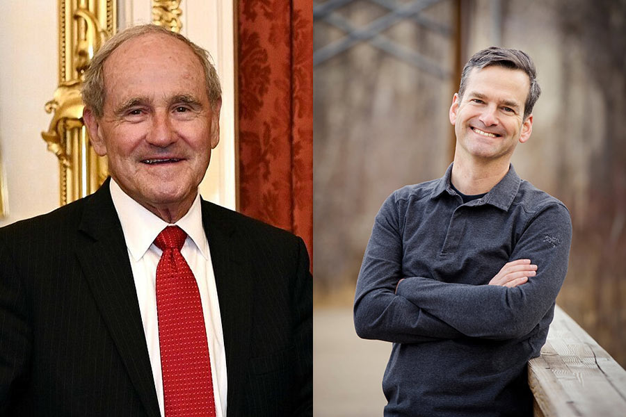 Senator Jim Risch (left) and Todd Achilles (right)