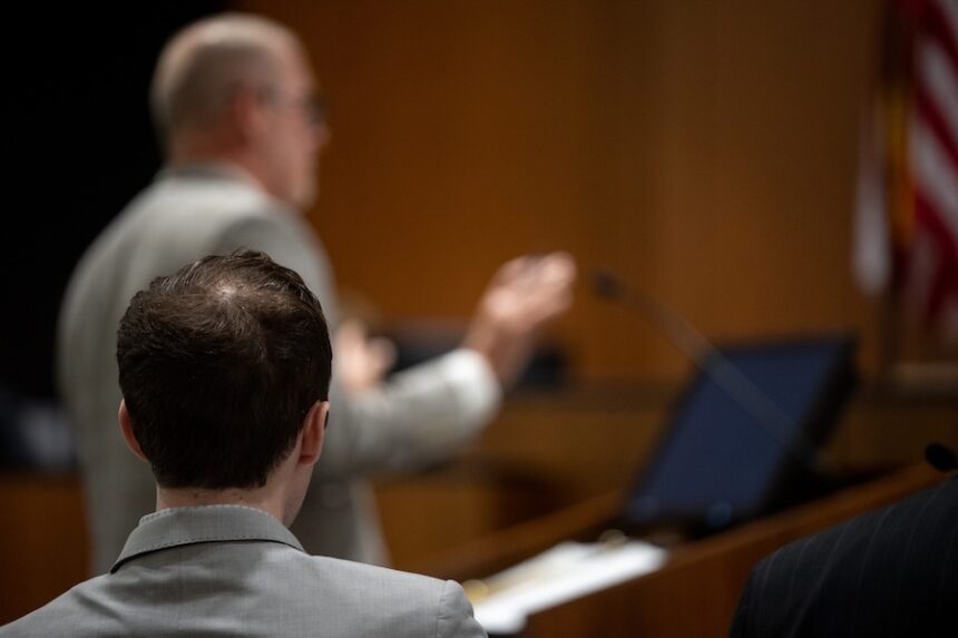 Tyler Robinson, accused in the fatal shooting of Charlie Kirk, listens to the prosecution during a preliminary hearing in 4th District Court in Provo on Tuesday, July 7, 2026.