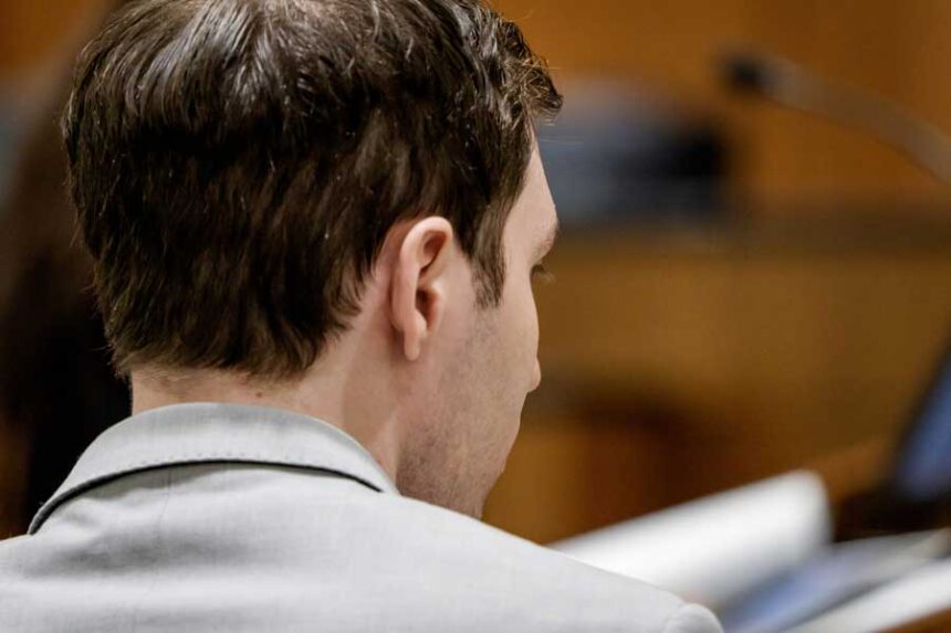 Tyler Robinson, who is accused in the fatal shooting of Charlie Kirk, listens during a preliminary hearing at the 4th District Courthouse in Provo, Utah, Thursday, July 10, 2026.