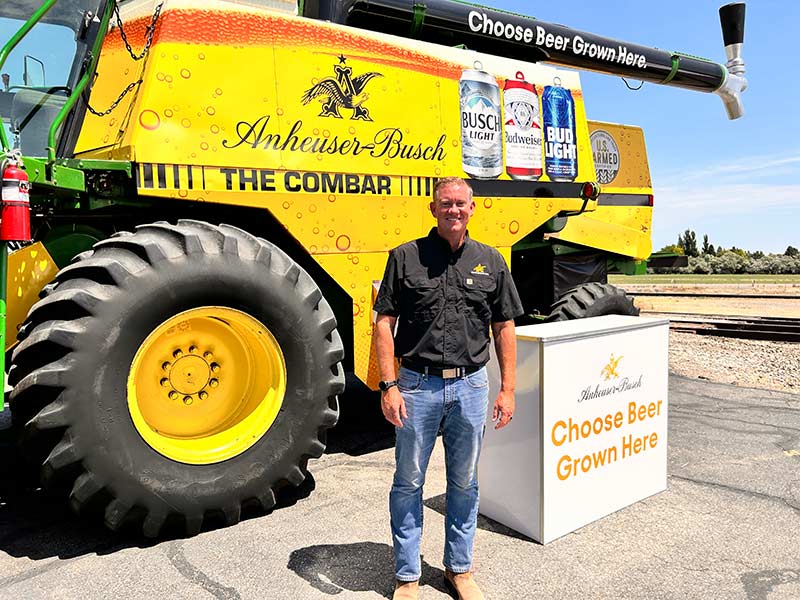Luke Adams and his wife are the third-generation owners of Timm Adams Farms in Rupert. They've had a working relationship with Anheuser-Busch for 25 years and grow 3,000 acres of malt barley for the company every year. | Rett Nelson, EastIdahoNews.com