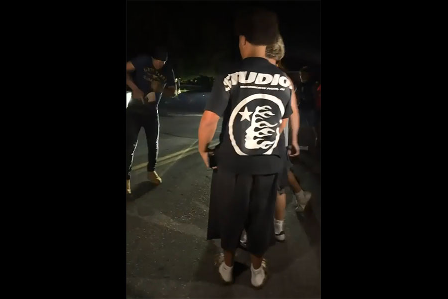 Screenshot of the videos provided to EastIdahoNews.com that show Shane Michael Sutton lift his shirt and grab a pistol from his waist. | Courtesy Yaser Elabed