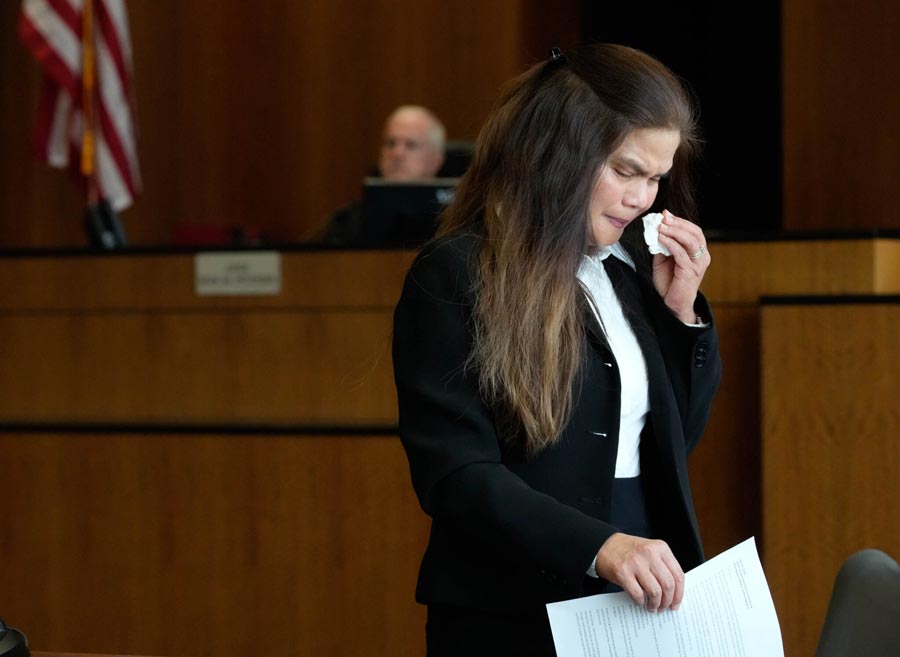 Rose Nguyen concludes her remarks before Judge Sean M. Petersen in the sentencing hearing for Caleb Rees, charged with manslaughter in her daughter Rena Nguyen’s death in October 2021, in Fourth District Court in Provo on Friday, July 17, 2026. | Francisco Kjolseth, The Salt Lake Tribune