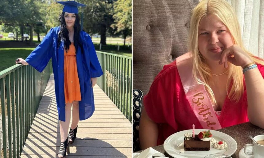 KC Matos in 2023, right, and Emylee Macaluso are both publicly identified burn victims of a bonfire that exploded in Pierce, Idaho over the weekend. Matos, 22, and Macaluso, 20, are being treated for their burns at Harborview Medical Center in Seattle. | Facebook, GoFundMe
