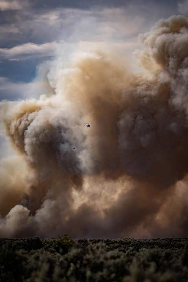 Maze Fire west of Rexburg | Courtesy Tanner McFarland