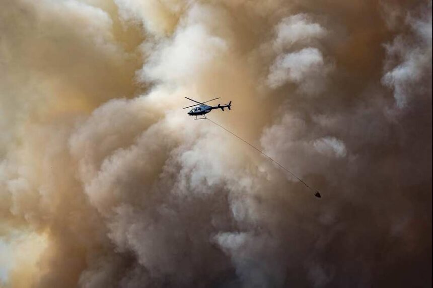 Air operations for the Maze Fire west of Rexburg. | Courtesy Tanner McFarland