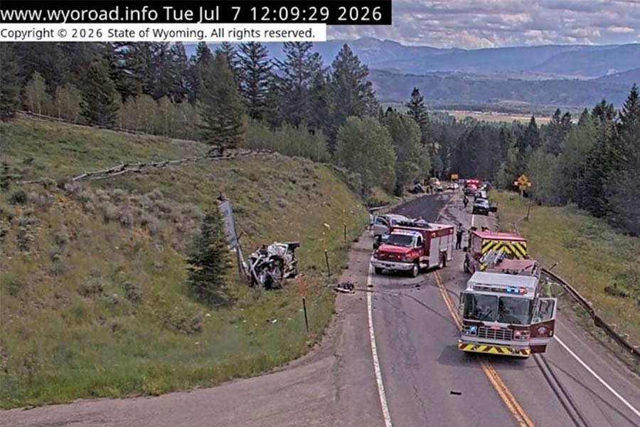 Dump truck crash kills two, sends four to hospital and closes Teton Pass