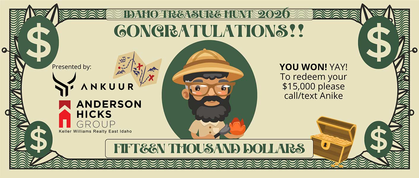 This $15,000 voucher, along with several other prizes, is hidden in a box somewhere in eastern Idaho. | Courtesy Anike Wilder