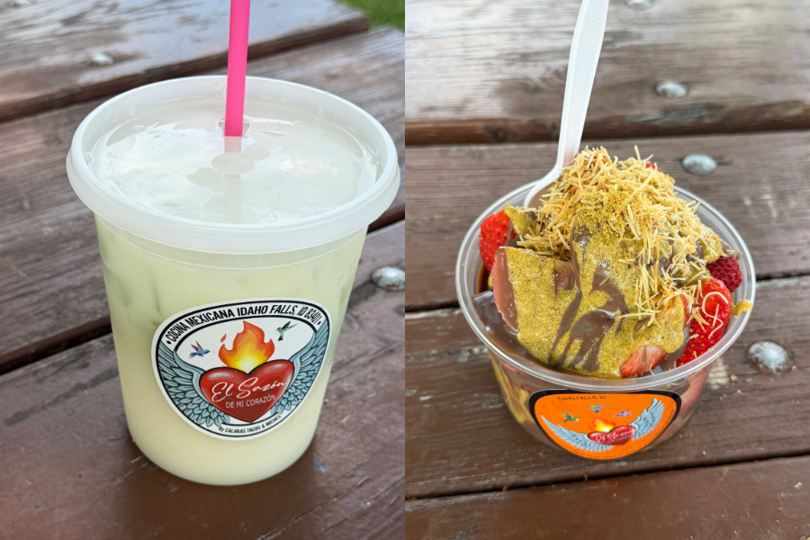 On the left, the Brazilian limeade, and on the right, the Dubai chocolate covered strawberries. | Jordan Wood, EastIdahoNews.com
