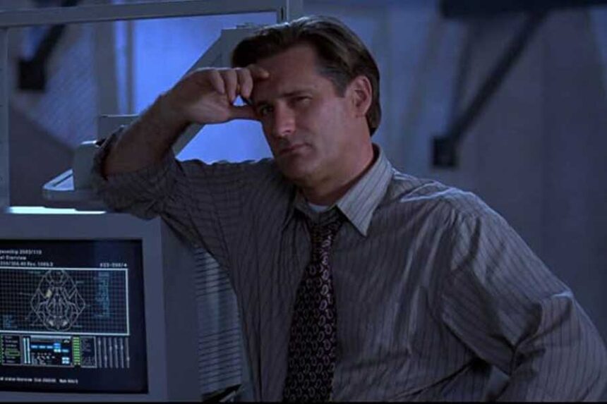 Bill Pullman as President Thomas J. Whitmore in a scene from "Independence Day" in 1996.