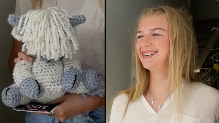 She crocheted cows to chase a dream. What she did next is inspiring and we're surprising her for Feel Good Friday