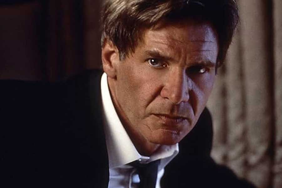 Harrison Ford as President James Marshall in "Air Force One." Film released in 1997.