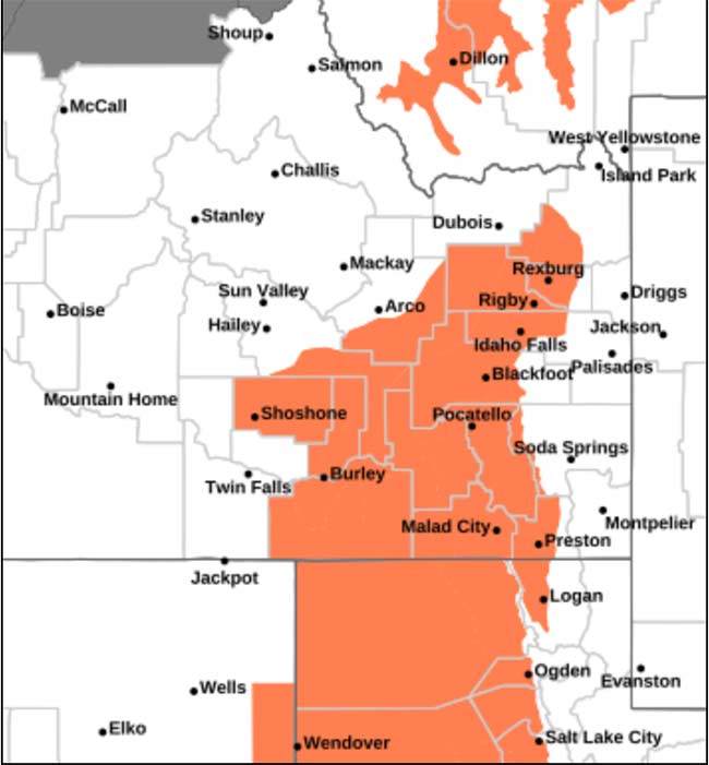 Courtesy National Weather Service Pocatello