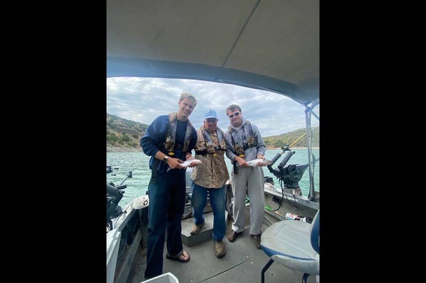Lincoln and Gabe with some nice kokanee. | Bill Schiess, EastIdahoNews.com