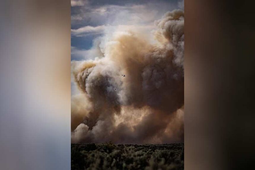 Maze Fire burning west of Rexburg is now fully contained. Fire officials are reporting the blaze was human caused. | Courtesy Tanner McFarland