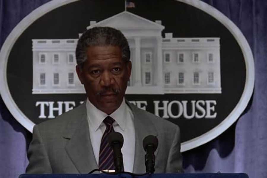 Morgan Freeman as President Beck in the 1997 film "Deep Impact."