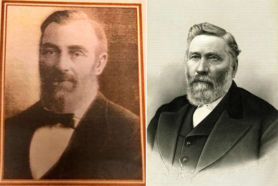 Left: Photo of William F. Rigby taken from old newspaper clipping. Right: Thomas E. Ricks was the founder of Ricks College (now known as BYU-Idaho) in 1888 when he was 59 years-old. | Photo on left courtesy Beverly Boyle, photo on right courtesy BYU Religious Studies Center & Church History Library