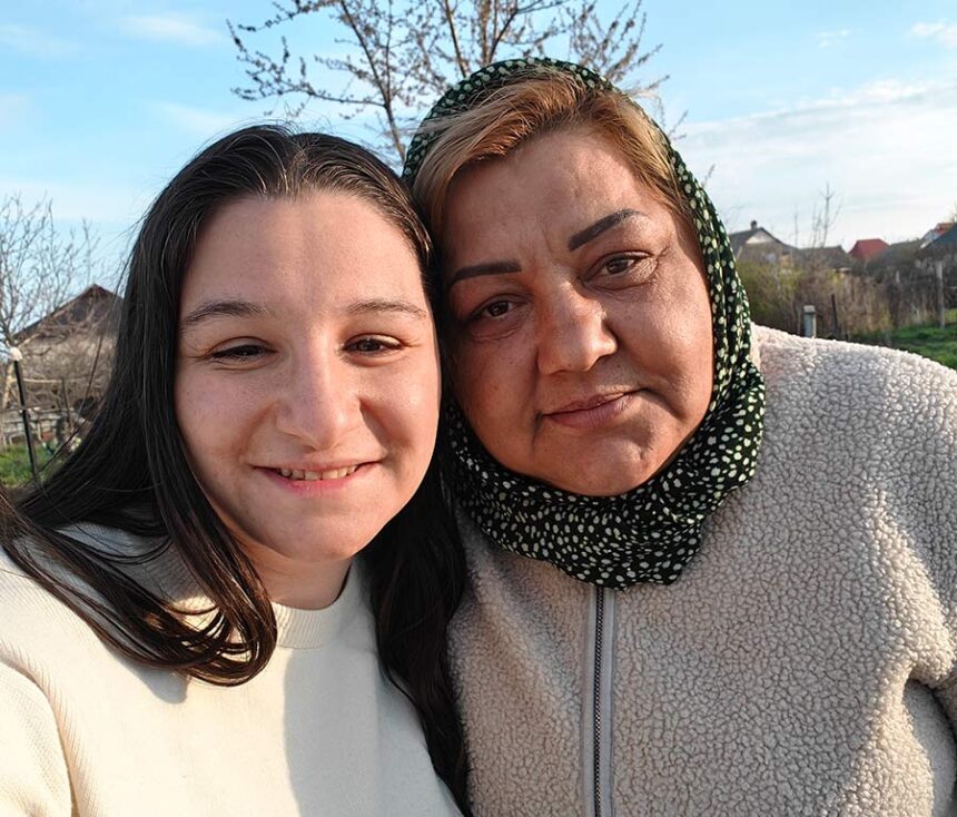 McKenna Christensen with her biological sister in Moldova. Courtesy of McKenna Christensen