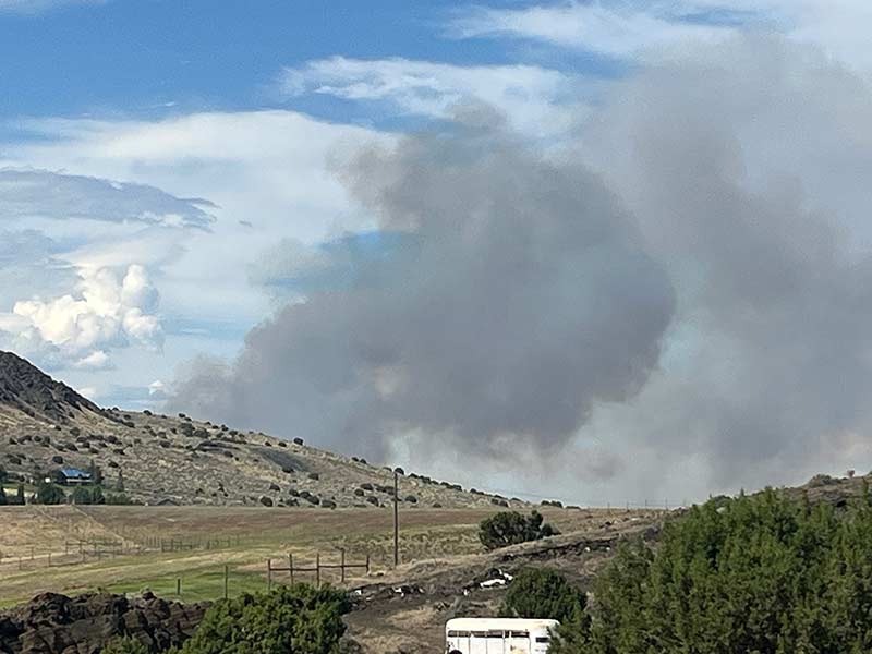A view of the fire from the South Menan Butte. | Courtesy Troyce Miskin