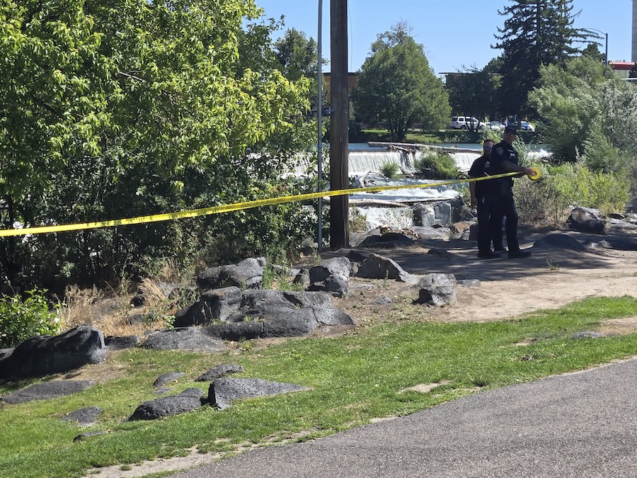police tape broadway bridge