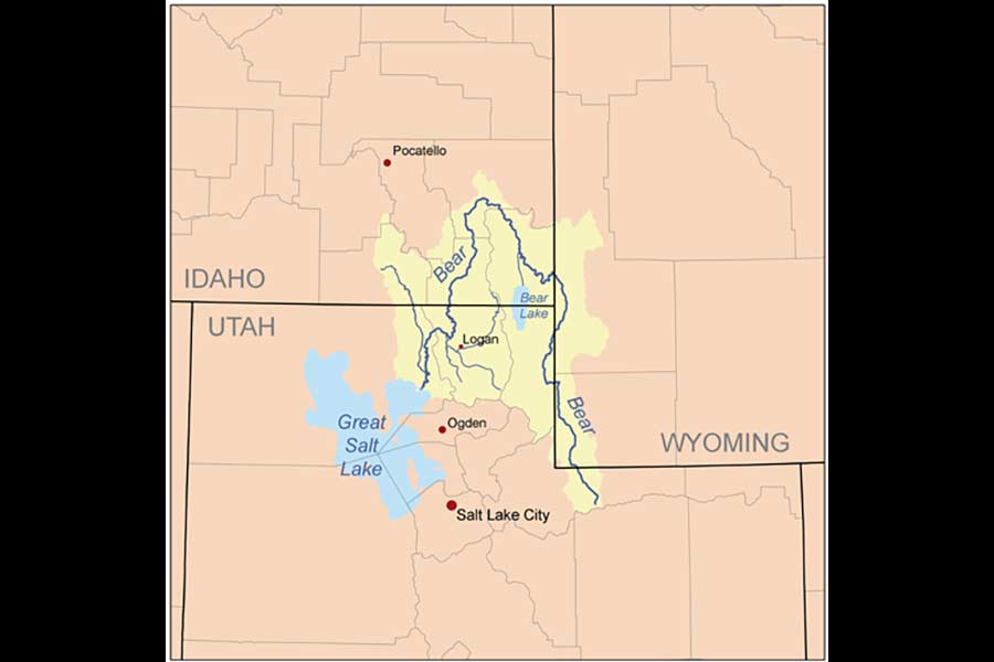 Desperate For Water, Idaho Looks To Cloud Seeding For A Boost 3 Map of the Bear River Watershed | Courtesy Wikipedia
