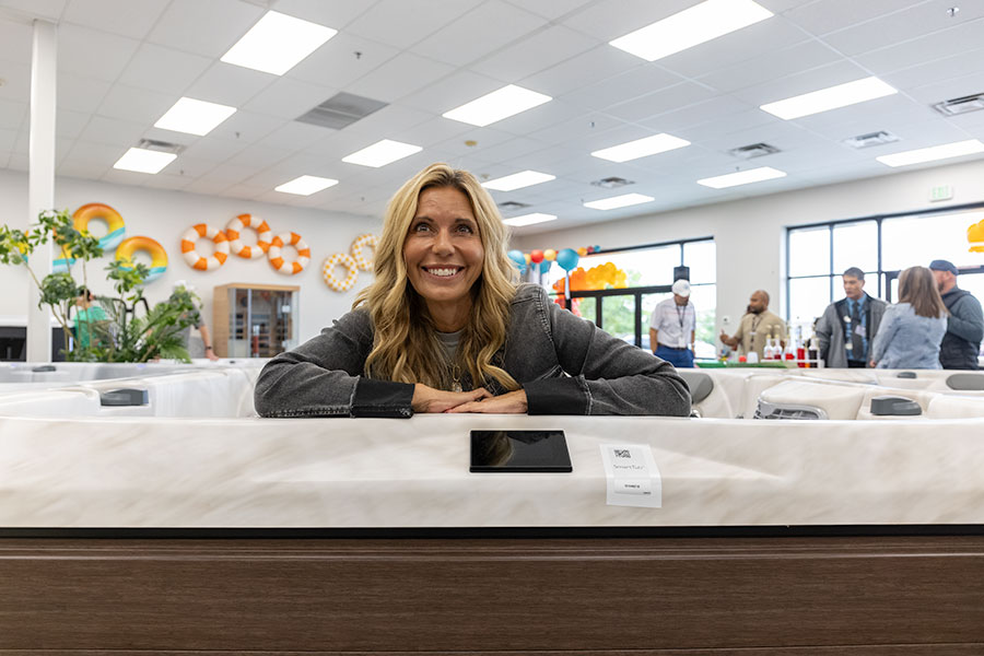 Owner of Elevated Backyard Living, Rachel Rammell, opened her new store Friday, offering various Jacuzzi brand hot tubs to local residents. | Daniel V. Ramirez, EastIdahoNews.com