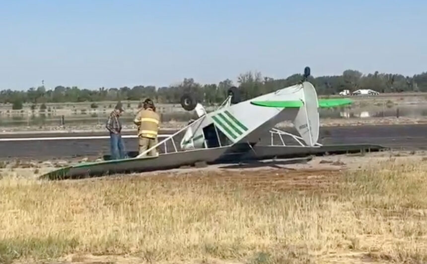 A 69-year-old Blackfoot man walked away from a plane crash Saturday morning. | Courtesy Matthew Klink