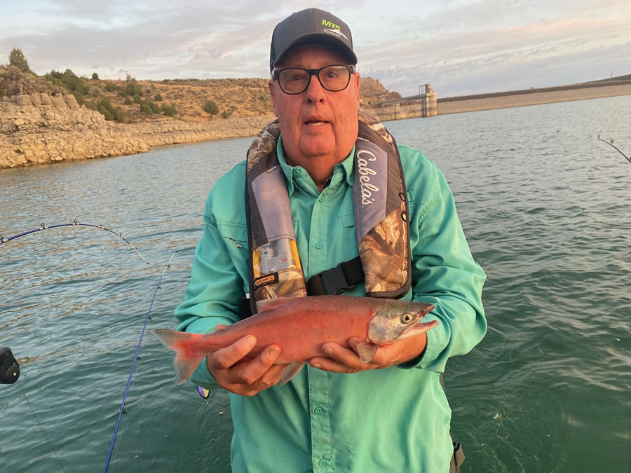 A nice male kokanee caught this week on Ririe Reservoir by Mike Bruton.