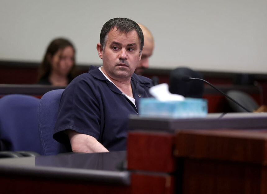 Polygamous sect leader Samuel Bateman, who was convicted of child abuse, appears in Coconino County Superior Court in Flagstaff, Ariz., for a sentencing hearing Tuesday, Aug. 25, 2026. | Jake Bacon, Arizona Daily Sun via Associated Press