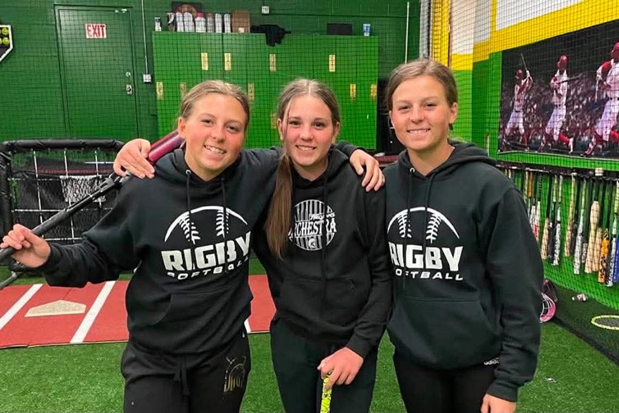 Alix, Erin and Sam Bishop rigby softball