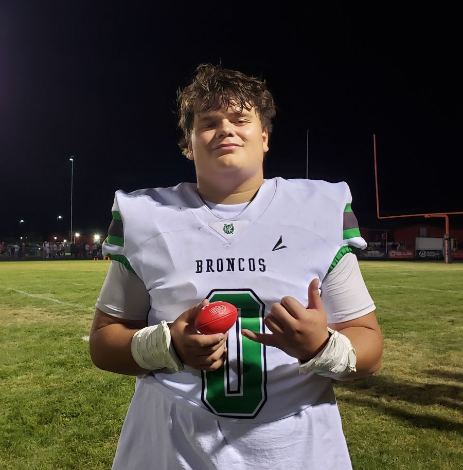 Kaleo Brooks earns the coveted EastIdahoSports.com game ball after helping anchor the Blackfoot defense. | Allan Steele, EastIdahoSports.com.