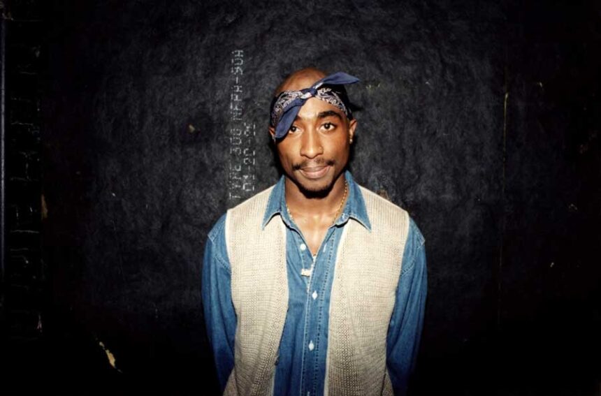 Rapper Tupac Shakur poses for photos backstage after his performance at the Regal Theater in Chicago, in March 1994. (Raymond Boyd/Michael Ochs Archives/Getty Images via CNN Newsource)
